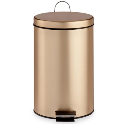 Afbeelding van Berilo Pedaalemmer metaal 12l goudkleurig 40 cm