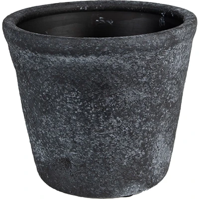 Afbeelding van Clayre &amp; Eef Bloempot Ø 8x7 cm Grijs Keramiek binnen