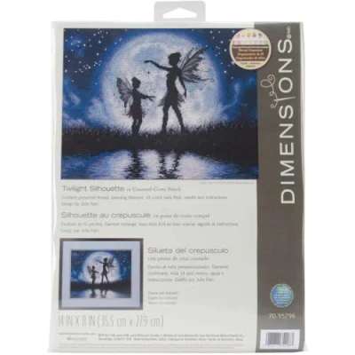 Afbeelding van DIMENSIONS 70 35296 Twilight Silhouet, Katoen, Zwart, Blauw, Wit