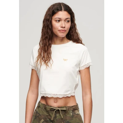 Afbeelding van Superdry Tshirt print, Dames, Maat: 40, Off white