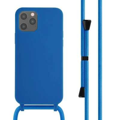 Afbeelding van Apple iPhone 12 Pro Hoesje Siliconen en TPU (zacht) iMoshion Softcase/Koordhoesje/Backcover Blauw Telefoonhoesje
