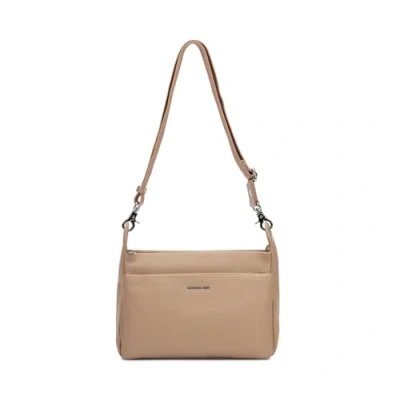 Afbeelding van MANDARINA DUCK Leren schoudertas Mellow Leather Crossover Bag Warm Taupe