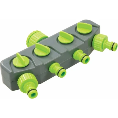 Afbeelding van Silverline 4 weg waterverdeler 3/4&quot; en 1/2&quot;