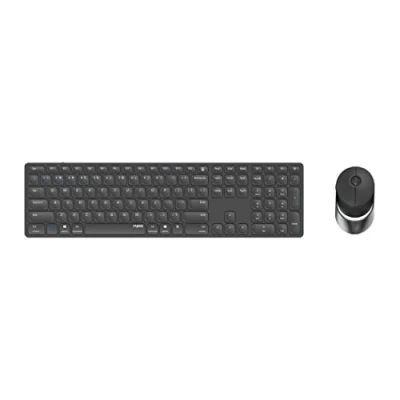 Afbeelding van Rapoo 9850M clavier Souris incluse RF sans fil + Bluetooth QWERTZ Allemand Gris