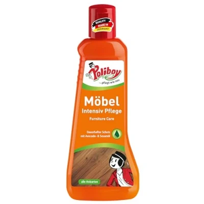 Afbeelding van Poliboy Meubelintensieve verzorging, ideaal voor het reinigen, onderhouden en beschermen van alle soorten meubeloppervlakken, 200 ml, Made in Germany