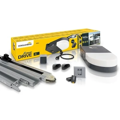 Afbeelding van Schellenberg 60924 garagedeuropener Drive XL met 2x afstandbedieningen, infraroodsensor, en binnenschakelaar, max. deuroppervlakte 14 m², 100kg trekkracht