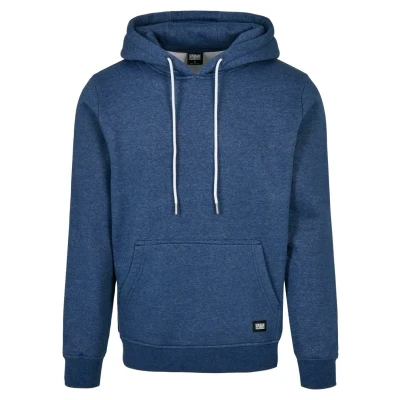 Afbeelding van Urban Classics Basic Melange Hoody Hoodie, Heren, Maat: XS, Bluelightmelange