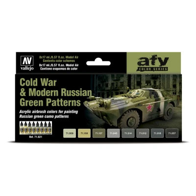 Afbeelding van Model Air AFV Series Cold War &amp; Modern Russian Green Patterns 8 kleuren 17ml 71621