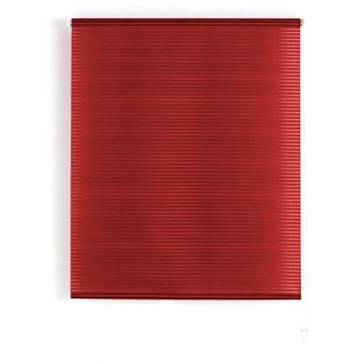 Afbeelding van Blindecor Iris rolgordijn, lichtdoorlatend, gestreept, rood, 140 x 180 cm (B H), stofgrootte 137 175 H)