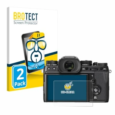 Afbeelding van BROTECT (2 Stuks) Schermbeschermer voor Fujifilm X T2 Screen Protector Transparant