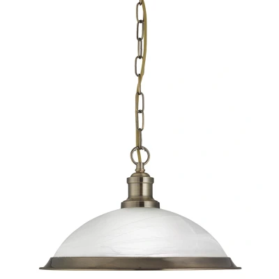 Afbeelding van Searchlight Glazen hanglamp Bistro in glanzend goud