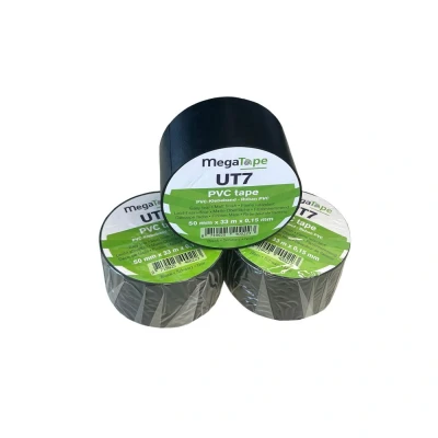Afbeelding van Megatape UT7 PVC Tape 50mm X 33mtr. Zwart. Zwart ()