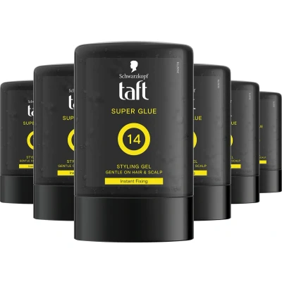 Afbeelding van 6x Taft Men Power Gel Super Glue Hold 14 300 ml