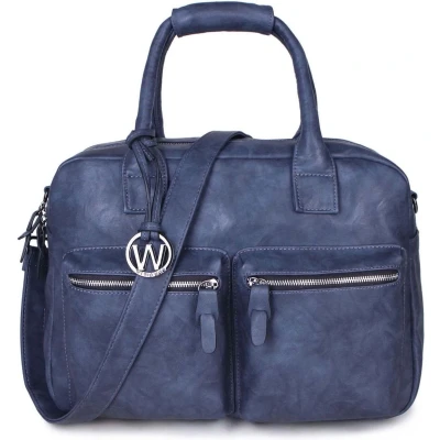 Afbeelding van Wimona Alessia Two 1107 Schoudertas / Laptoptas 15,4 inch Blauw
