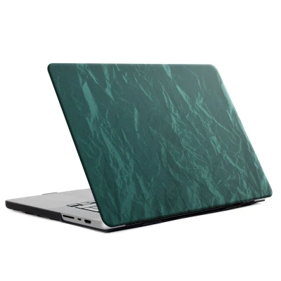 Afbeelding van Selencia Fluwelen Cover / Hardcase MacBook Air 15 Inch (2023) (2024) M3 Chip Kunststof Donkergroen