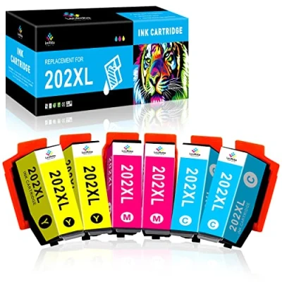 Afbeelding van LeciRoba 202XL inktcartridges voor Epson 202 Expression Premium XP 6100 6105 6005 6000 printer (6 kleuren)