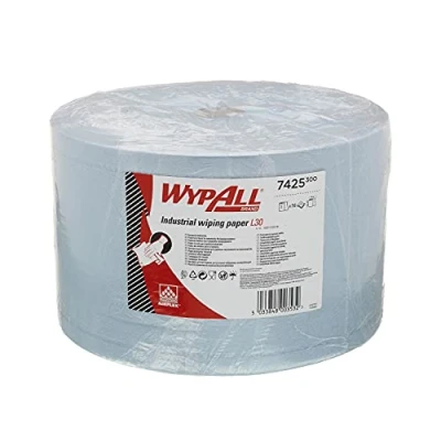 Afbeelding van Kimberly Clark Poetsdoek L380xB235ca. mm blauw 3 laags, geperforeerd wiel 1 stuk 7425