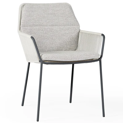 Afbeelding van Punta dining tuinstoel naturel mixed weave camel sand SUNS