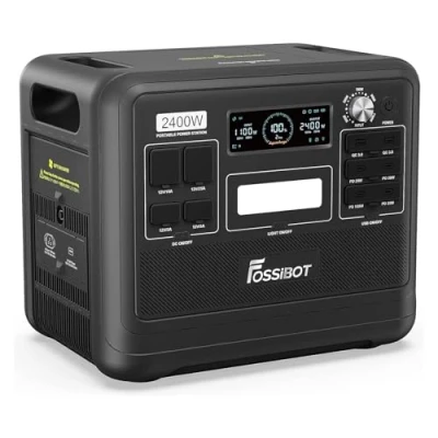 Afbeelding van FOSSiBOT F2400 Generator op zonne energie, 2048 Wh LiFePO4 accu back up met 2400 W, AC uitgangen (4800 W piek), draagbaar powerstation voor outdoor, camping, camper, reizen, thuisgebruik