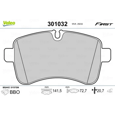 Afbeelding van Valeo Remblokset 301032