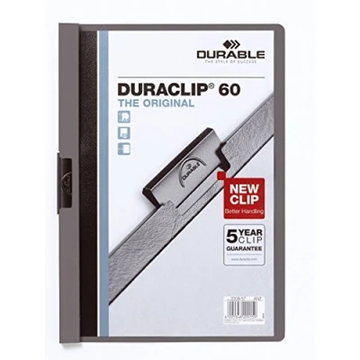 Afbeelding van 25x Durable DURACLIP 60 KLEMMAP ANTRACIET/GRIJS