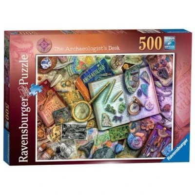 Afbeelding van Ravensburger Puzzle, Aimee Stewart: Schreibtisch des Archäologen, 500 Teile Puzzle für Erwachsene und Kinder ab 12 Jahren