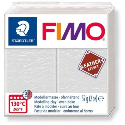 Afbeelding van Grijs Fimo Ledereffect