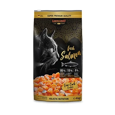 Afbeelding van Leonardo Fresh Salmon Kattenvoer, 4 kg, droogvoer voor katten met 85% vers vlees, volledig voer volwassen van alle rassen vanaf 1 jaar
