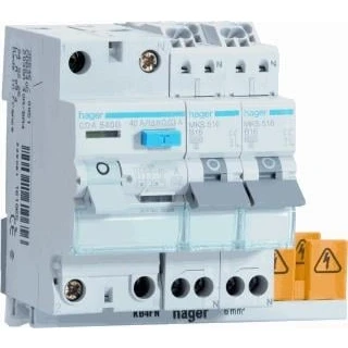 Afbeelding van Hager Vision combinatie 1 ALS 2P 40A 30 mA + 2 eindgroepen