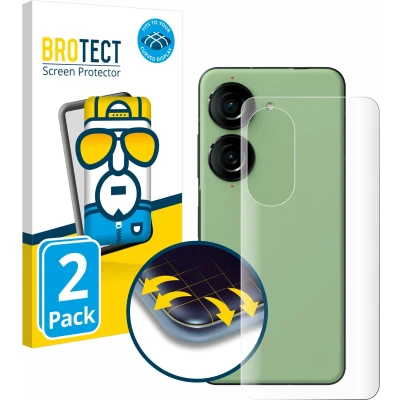 Afbeelding van BROTECT Full Cover Screen Protector voor ASUS ZenFone 10 (Achterkant) (2 Stuks) Schermbeschermer, 3D Curved
