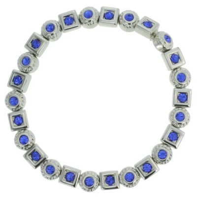 Afbeelding van Behave Klassieke Elastische Armband met Blauwe Stenen