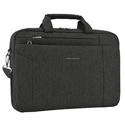 Afbeelding van Laptoptas, 15,6 inch, notebooktas, aktetas, tablettas, schoudertas, waterafstotend, Satchel business, laptoptas voor vrouwen en mannen, zwart, herbruikbaar