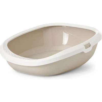 Afbeelding van Savic Kattentoilet Gizmo Kattenbak 52x39.5x15 cm Mokka Wit