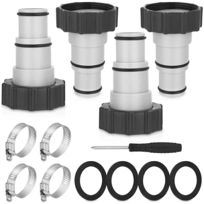 Afbeelding van 4PCS zwembadslang adapter, adapter voor Intex zwembad, set, slang pomp, aansluiting Ø 32 en 38 mm zwembadslang,