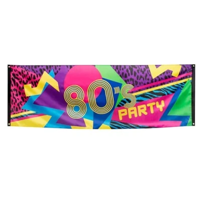 Afbeelding van Spandoek 80 er jaren polyester