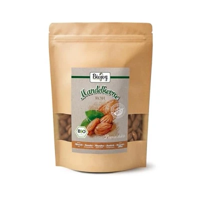 Afbeelding van Biojoy BIO Amandelen rauw (500 g), ongezouten en ongeroosterd amandelpitten