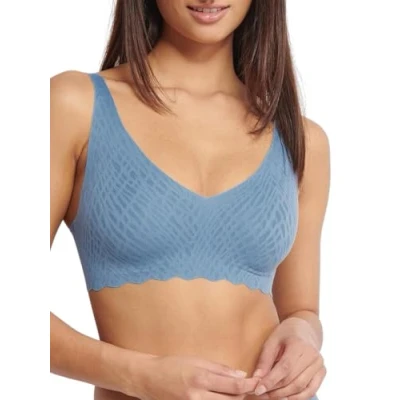 Afbeelding van Sloggi Dames Zero Feel Bliss Soft Bra, Azura Blue, L Grote maten
