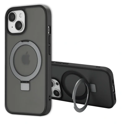 Afbeelding van Apple iPhone 15 Pro MagSafe Hoesje Kunststof Accezz Hardcase/Backcover Zwart Telefoonhoesje Shockproof/Valbescherming