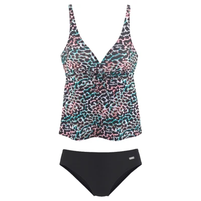 Afbeelding van NU 25% KORTING: Venice Beach Beugeltankini met gedessineerde print