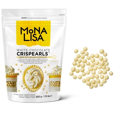 Afbeelding van Callebaut Chocolade Crispy Pearls, Wit 800 gram