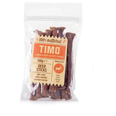Afbeelding van Timo Sticks 100 g Hondensnacks Hert