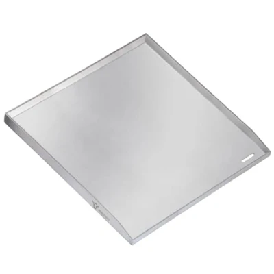 Afbeelding van BBQ Toro Roestvrijstalen grillplaat, 40 x 41,5 cm, plancha, rechthoekig, universeel en massief, grillplaat voor houtskool gas, barbecue accessoires, grillpan, grillschaal