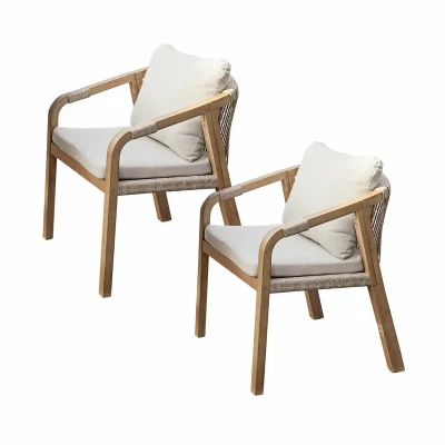 Afbeelding van LOBERON Stoel set van 2 FSC® 100% Kennedy bruin