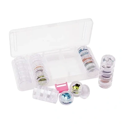 Afbeelding van Vaessen Creative Opbergbox 18,5 x 8,5 3,2 cm Incl. 25 Potjes