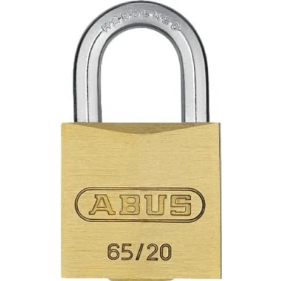 Afbeelding van ABUS Hangslot messing 65/20 gl. 6201 gelijksluitend kofferslot massief geharde stalen beugel veiligheidsniveau 3