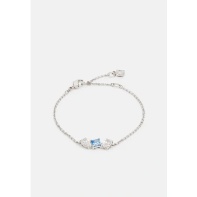 Afbeelding van Swarovski 5668359 Armband Mesmera zilverkleurig wit blauw 15,5 19,5 cm