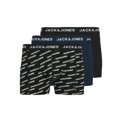 Afbeelding van Jack &amp; Jones Boxershorts Jacbrian Trunks 3 pack Navy Blazer /