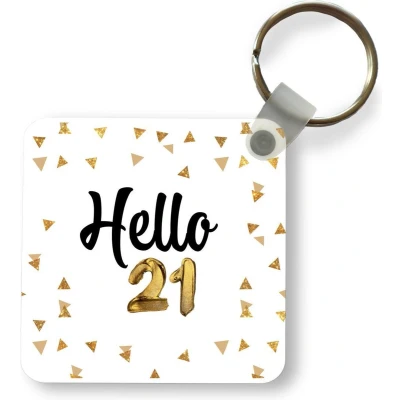 Afbeelding van Sleutelhanger Uitdeelcadeautjes Decoratie Confetti 21 jaar Plastic