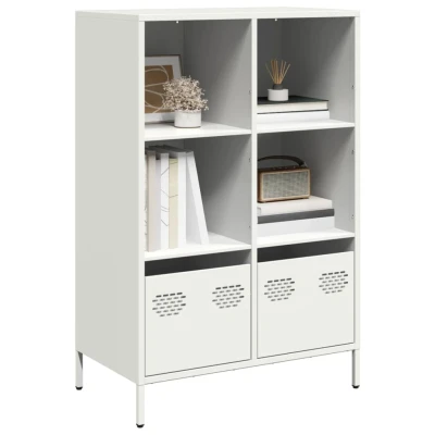 Afbeelding van Hoge kast 68x39x103,5 cm staal wit