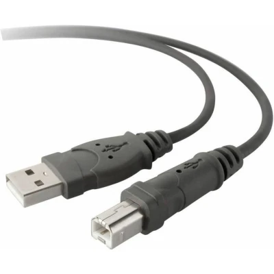 Afbeelding van USB 2.0 kabel Belkin F3U154BT3M Printer 3 m Zwart Grijs